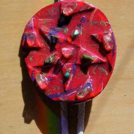 Richard Lazzara: 'star disc bolo or pin ornament', 1989 Mixed Media Sculpture, Fashion. Artist Description: star disc bolo or pin ornament from the folio LAZZARA ILLUMINATION DESIGN is available at 