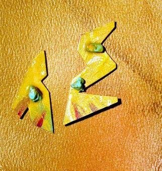 Richard Lazzara: 'talking shapes poetry ear ornaments', 1989 Mixed Media Sculpture, Fashion. talking shapes poetry ear ornaments from the folio LAZZARA ILLUMINATION DESIGN are available at 