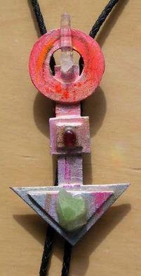 Richard Lazzara: 'time shapes bolo or pin ornament', 1989 Mixed Media Sculpture, Fashion. time shapes bolo or pin ornament from the folio LAZZARA ILLLUMINATION DESIGN is available at 