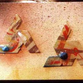 Richard Lazzara: 'triple spin ear ornaments', 1989 Mixed Media Sculpture, Fashion. Artist Description: triple spin ear ornaments from the folio LAZZARA ILLUMINATION DESIGN are available at 