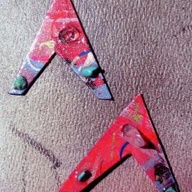 Richard Lazzara: 'upward onward ear ornaments', 1989 Mixed Media Sculpture, Fashion. Artist Description: upward onward ear ornaments from the folio LAZZARA ILLUMINATION DESIGN are available at 