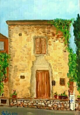Dan Shiloh: 'house in italy', 2023 Acrylic Painting, Architecture. house in Italy...