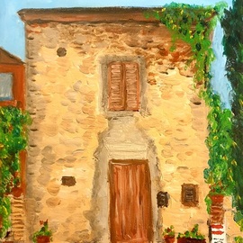 Dan Shiloh: 'house in italy', 2023 Acrylic Painting, Architecture. Artist Description: house in Italy...