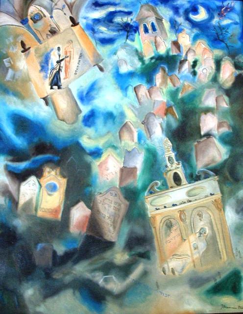 Shoshannah Brombacher  'The Jewish Cemetery Of Prague', created in 1996, Original Painting Other.