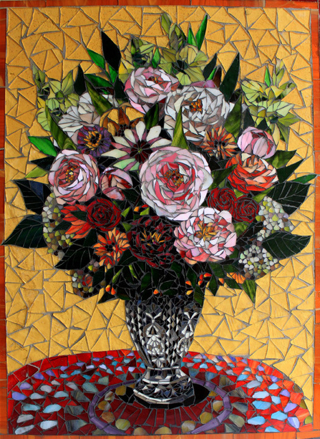 Sandra Bryant  'Flowers In A Sunny Room', created in 2012, Original Mosaic.