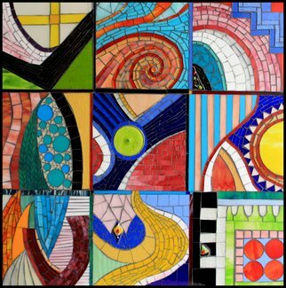 Sandra Bryant: 'frangipane', 2020 Mosaic, Abstract. abstract in bright and sunny colors - inspired by a dessert shop in Paris...