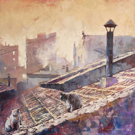 Igor Shulman: 'roman morning', 2019 Oil Painting, Cityscape. Artist Description: The picture is painted with excellent oil paints on a high- quality canvas by me personally. Without the use of any digital technology. Everything is extremely traditional.I put in my pictures everything beautiful and kind that is inside me. Each my picture carries a charge of optimism ...