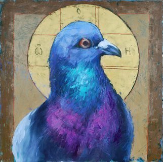 Igor Shulman: 'the very dove that everyone', 2020 Oil Painting, Birds. If you thought it was an icon, then you were mistaken. This is a portrait of a dove performed in an iconographic manner. Rather, it will even be said using compositional and color techniques of iconography.And if you understand what kind of pigeon is in question, then you will ...