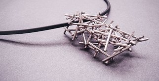 Frantisek Safarik: 'Chaos', 2007 Jewelry, Undecided.  silver 925/ 000, natural caoutchouc ( dry rubber) ...