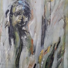 Simin Salar Amoli: 'untitled 005', 2019 Acrylic Painting, Portrait. Artist Description: PaintingAcrylic on Canvas...