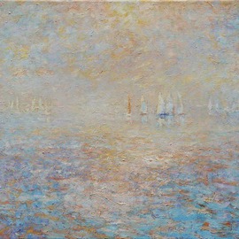 Simon Blackwood: 'sea of marmara 2', 2006 Oil Painting, Seascape. 