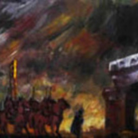 Maria Sivkova: 'Ruined Rjazan', 2012 Oil Painting, People. 