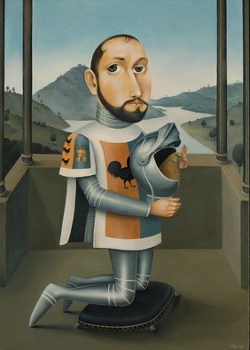 Slavko Krunic: 'Cockode of Knighthood', 2011 Oil Painting, Surrealism. 