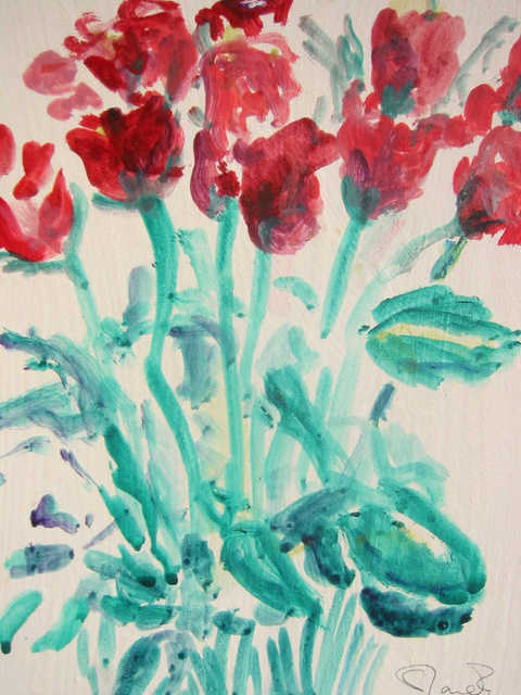 Artist Sandra Laidley. 'Roses' Artwork Image, Created in 2007, Original Painting Oil. #art #artist