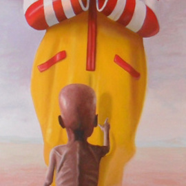 Steven Lynch Artwork Burger All, 2010 Oil Painting, Poverty