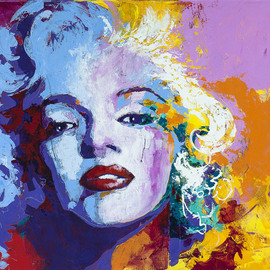 Rastislav Kralik Spada: 'Marilyn Monroe', 2017 Acrylic Painting, Portrait. Artist Description: Marilyn Monroe by Rastislav Kralik, acrylic on canvas, ready to hang...