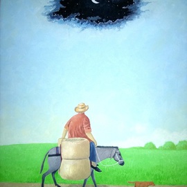 Soltan Soltanli: 'Sunny day and moonlight night', 2016 Oil Painting, Surrealism. Artist Description:  Sunny day and moonlight night...