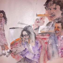 Debbi Chan Artwork Seinfeld  comedy in car abum, 2015 Artistic Book, Comedians
