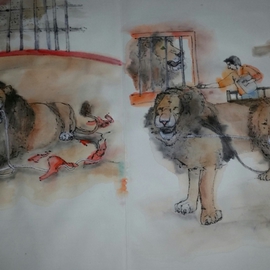 Debbi Chan Artwork come one come all to circus, 2015 Artistic Book, Circus