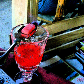 Debbi Chan Artwork red absinthe, 2010 Color Photograph, Cuisine