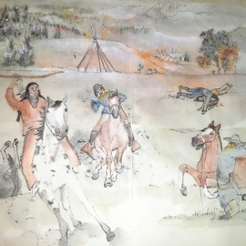 Debbi Chan Artwork the last Nez Perce War album, 2014 Artistic Book, War