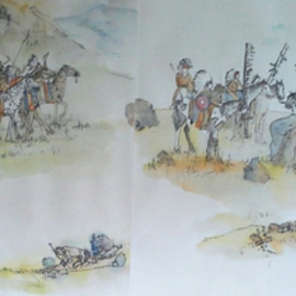 Debbi Chan Artwork the last Nez Perce War album, 2014 Artistic Book, Western