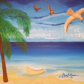 Gregory Roberson: 'Peaceful Place', 2015 Acrylic Painting, Seascape. Artist Description: Original acrylic on canvas.seascape, ocean, water, beach, nature, tropical...