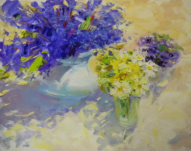 Spasenov Vitaliy  'Flowers', created in 2014, Original Painting Oil.