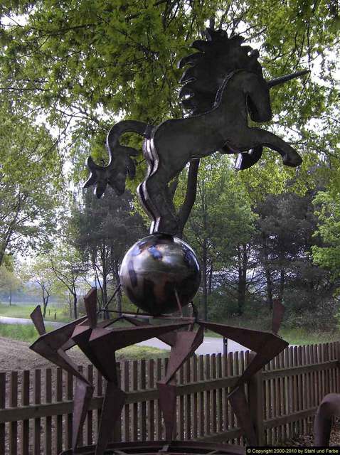 Henning Block  'Global 3000', created in 2010, Original Sculpture Steel.