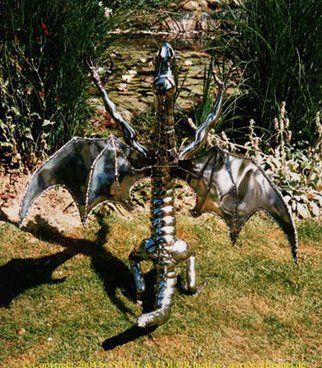 Henning Block: 'steeldragon', 2010 Steel Sculpture, Abstract Figurative.  Steeldragon of the second generation. Contemporary steel Art work.Manufactured Steeldragon sculpture from together welded sheet steel hollow bodies,  created with free forming air pressure modeling procedure, high- polished. ...