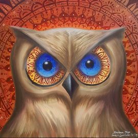 owl mandala By Stephen Bibb