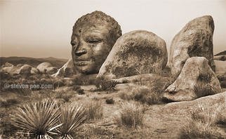 Steven Poe: 'Desert of Impermanence', 2002 Other Photography, Visionary. A large ancient Buddha evolves out of a desert rock formation. ...
