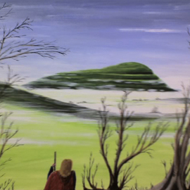 Steven Willis: 'The Pilgrim', 2008 Acrylic Painting, Surrealism. Artist Description:   Pilgrim en route to Avalon.  ...