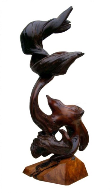 Daryl Stokes  'Eternal Flame', created in 2011, Original Sculpture Wood.