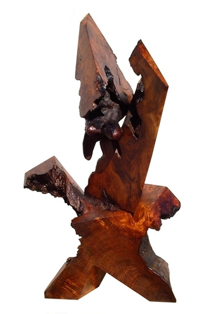 Daryl Stokes  'The Protester', created in 2010, Original Sculpture Wood.