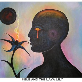 Matthew De Haven: 'Pele and the Lava Lily', 2009 Acrylic Painting, Surrealism. 