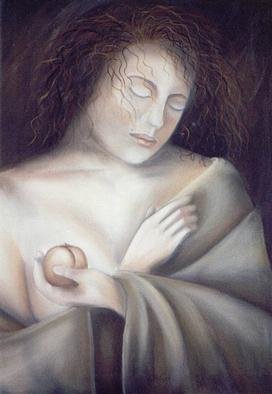 Artist Claudia Perez. 'FOR MY BROKEN HEART  SELF PORTRAIT' Artwork Image, Created in 2000, Original Painting Oil. #art #artist