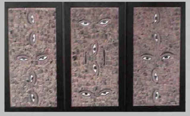 Anneliese Fritts  'The First Glance A 3 Piece Panel', created in 2004, Original Mixed Media.