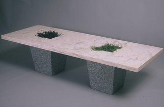 Jon-joseph Russo: 'planter coffee table', 2020 Stone Sculpture, Architecture. Planter Coffee Table, perfect for indoor, outdoor use.Add your own planting to create your own desired effects.The solid bases are equipped with a drainage system.16 H x 22 W x 60 LHoned White Marble Top Flamed Grey Granite Base. ...