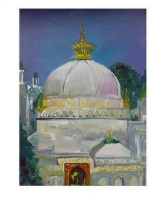 Ajmal Maharaj: 'the sufi sanctuary ', 2008 Acrylic Painting, Culture.  expresses the sufisanctuary in image. ...