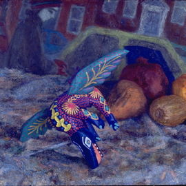 Sofia Wyshkind: 'Dragon', 1995 Oil Painting, Still Life. 