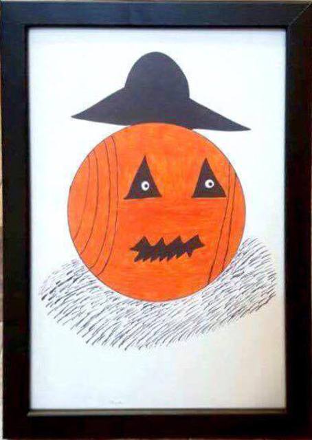 Taha Alhashim  'Old Pumpkin Guy', created in 2016, Original Drawing Pencil.