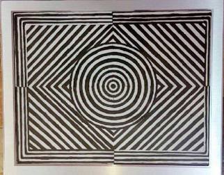 Taha Alhashim: 'Optical Illusion', 2009 Ink Painting, Abstract.  This painting was made by a black ink, and it was made in 2009. The main thing about it is when you look at it for at least 5 minutes, you will more likely to fill in asleep, and it is great for people who like to do hypnotism. ...