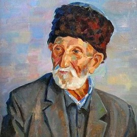 Najmaddin Huseynov: 'life has passed', 1992 Oil Painting, Portrait. Artist Description: Canvas on oil          ...