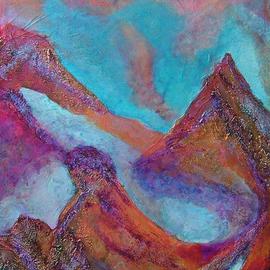Tary Socha: 'Etheral Peaks', 2005 Acrylic Painting, Abstract. Artist Description: Contrasts of positive and negative space and atmosphere and land masses create interesting configurations. This won the First Place Award for Aesthetics and Harmony in a 2005 exhibit. Acrylic on canvas....