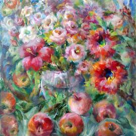 Tatyana Berestov: 'My Summer Garden', 2013 Oil Painting, Still Life. Artist Description:   still life    ...