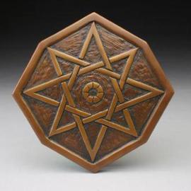 Ted Schaal: 'Bronze Star', 2005 Bronze Sculpture, Geometric. Artist Description:  Releif carving of an eight pointed star.  Designed for wall decoration or as architectural detail. ...
