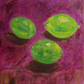 Terri Higgins: 'Limes', 2003 Oil Painting, Still Life. Artist Description: It' s Just That You Suck The Life Out Of Me...