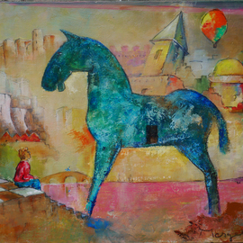 the blue horse By Thierry Merget