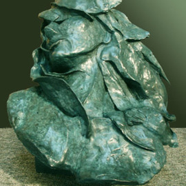 Michael Tieman: 'Spirit of the Sea', 2003 Bronze Sculpture, Figurative. Artist Description:  This is a very special piece. It was meant to be a life size bust of another of my sculptures, Windswept. Trouble is, she did not want to be a copy, she wanted to be an original piece. Her spirit guided my hands when sculpting, and when I ...